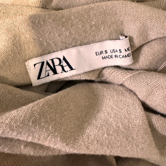 Zara Beige Sleeveless Maxi Dress - Picture 2 of 8